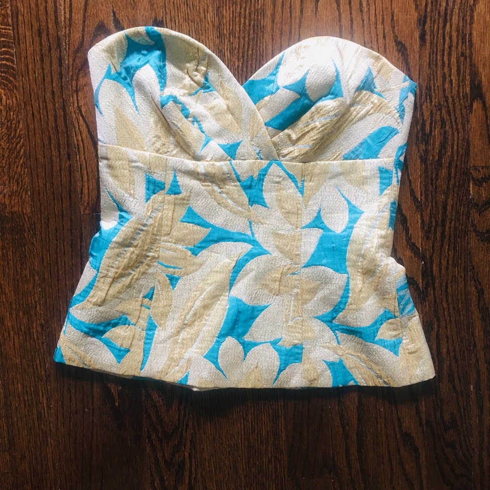 Trina Turk Corset (turquoise/gold)